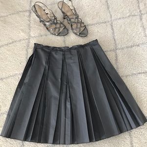 Pleated Silver Skirt